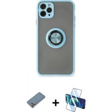 İlk El Grup Ieg™ iPhone 11 Pro Kılıf Yörünge Çizgi - Siyah 3D Antistatik Seramik Nano Ekran Koruyucu + Gümüş Shine Kamera Lens Koruma Cam
