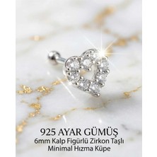 Begonia Accessories 925 Ayar Gümüş Zirkon Taşlı Unisex Küpe Hızma Minimal Şık Modern Tasarım Alerji Yapmaz