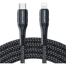 Novis Liora Konfulon DC35 Type-C To Lightning Kablo 1mt - Siyah