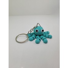 Peluvel - 3D Baskı Eklemli Ahtapot Anahtarlık | Pla | Hareketli Bacaklar | Sevimli Hediye