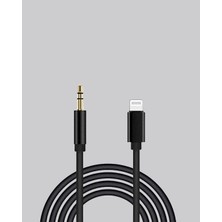 Epilons 1 Metre Lightning To Aux 3.5mm Ses Çevirici Kablo iPhone Araç Hoparlör Bağlantı Adaptörü