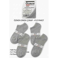 Patik Çorap 4 Çift Özmen Çorap Erkek Patik Çorap