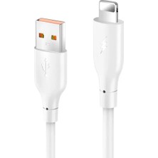 Uravas Store Konfulon DC64 USB To Lightning 1m 3.0A Hızlı Şarj Kablo - Beyaz
