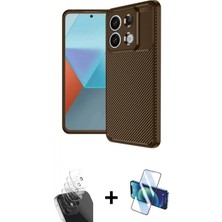 İlk El Grup Ieg™ Redmi Note 13 Pro 4g Kılıf Eksen Form Prime - Siyah 3D Antistatik Seramik Nano Ekran Koruyucu + Şeffaf Kamera Lens Koruma Cam