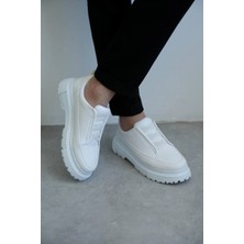 Mirglart KB-703 Kuback Beyaz Cilt Lastikli Günlük Erkek Ayakkabı