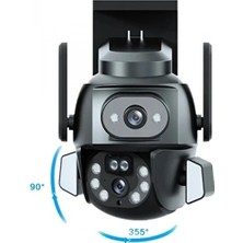 Marsilyan 3mp + 3mp Wi-Fi Ip Tf Kart Girişli Optik Zoom Kamera