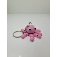 Peluvel - 3D Baskı Eklemli Ahtapot Anahtarlık | Pla | Hareketli Bacaklar | Sevimli Hediye