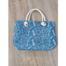 Cadde Dükkanı Kabratma Kanvas Kumaş Fermuarlı Plaj ve Günlük Kullanım Çantası Pusula