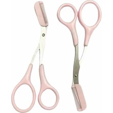 Kavisli Kaş Düzeltici Seti Kaş Makası ve Kaş Usturası Paslanmaz Çelik Bıçaklı - Lisinya