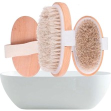 Parlak ve Pürüzsüz Görünüm Sağlayan %100 Doğal At Kılı Selülit Fırçası (Oval) ( Lisinya )