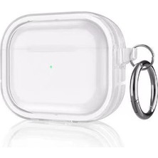 Colezium Airpods Pro 2 (2.nesil) Shiny Şeffaf Kılıf - Beyaz