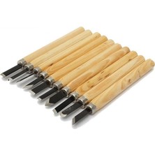 10 Parça Ahşap Heykel Torna Keski Seti Torna Başlayanlar Için Profesyonel Oyma Seti ( Lisinya )