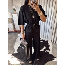 Sun Style Kemer Detaylı Tshirt ve Alt Eşofman Takımı