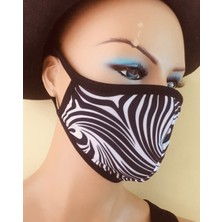 Colezium Zebra Desen Yıkanabilir Maske