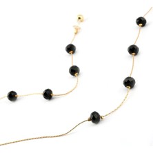 Cadde Dükkanı Pearl Serisi Gözlük Zinciri Siyah Gold