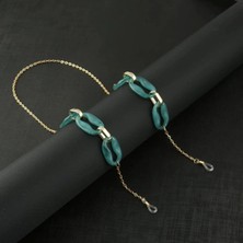 Cadde Dükkanı Seul Serisi Gözlük Zinciri Gold Yeşil