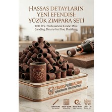 Transformacion 100 Adet 6.4mm Yüzük Zımpara Seti | Detay Işleme & Çapak Alma 723048