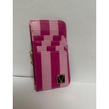 Lisinya Kadın Fermuarlı Kartlık Fuşya Pembe