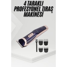 Tıraş Makinesi 4 Başlıklı Paslanmaz Çelik Bıçaklı Tüm Saç Tiplerine Uygun - Lisinya