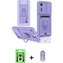 İlk El Grup Ieg™ Redmi 13C Kılıf Vadi Form Prime - Siyah Joko Magic 5d Cam + Gümüş Raze Metal Kamera Lens
