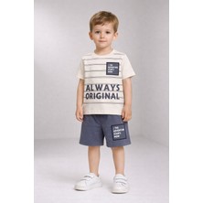Melodi Kids Erkek Çocuk Alt Üst Yazlık Şort Pamuklu Takım