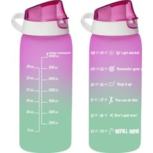  herevin matara (suluk) çift renk boyalı ölçü baskılı pembe 1 litre 161546-161