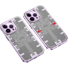 Nerm Iphone 14 Pro Kılıf Mekanik Bumper Kapak - Derin Mor