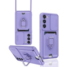 Nerm Galaxy S24 Plus Kılıf Zuma Kartvizitli Yüzüklü - Lila