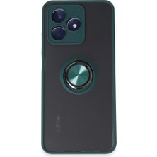 Colezium Realme C53 Kılıf Montreal Yüzüklü Kapak - Yeşil
