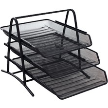 Globox 3 Lü Evrak Rafı Metal Siyah 6255