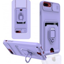 Colezium Iphone 7 Plus Kılıf Zuma Kartvizitli Yüzüklü - Lila