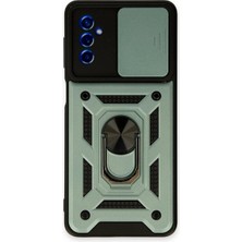 Colezium Galaxy M52 5g Kılıf Pars Lens Yüzüklü - Yeşil