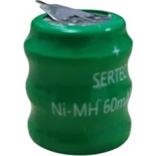 Sertec - 3.6V 3S1P 60 Mah 2 Pin Nı-Mh Buton Pil