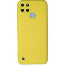 Colezium Realme C25Y Kılıf Nano Içi Kadife - Sarı