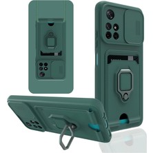 Colezium Note 11T Kılıf Zuma Kartvizitli Yüzüklü - Yeşil