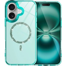 Colezium Iphone 16 Plus Live Diamond Magsafe Kapak - Yeşil