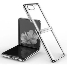 Colezium Galaxy Z Flip 4 Kılıf Fold Element Kapak - Gümüş