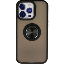 Colezium Iphone 13 Pro Kılıf Montreal Yüzüklü Kapak - Siyah