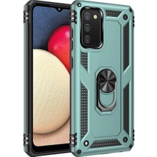 Bilfold Galaxy A02S Kılıf Sofya Yüzüklü Kapak - Yeşil