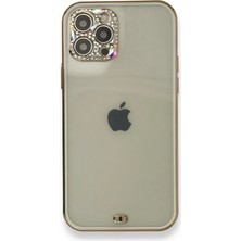 Bilfold Iphone 12 Pro Kılıf Liva Taşlı - Beyaz