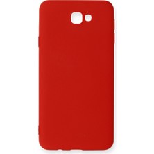 Colezium Galaxy J7 Prime Kılıf Nano Içi Kadife - Kırmızı