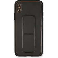 Afrodit AVM Iphone Xs Max Kılıf Co Deri Standlı Kapak - Siyah