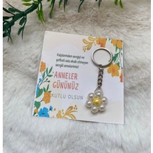 Umut Hediyecilik Anneler Günü Hediyesi Inci Papatya Anahtarlık 12 Adet