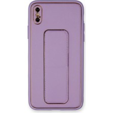 Bilfold Iphone Xs Max Kılıf Co Deri Standlı Kapak - Koyu Lila