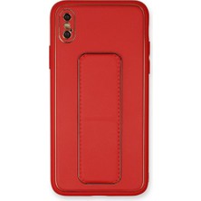 Wovna Iphone Xs Max Kılıf Co Deri Standlı Kapak - Kırmızı