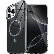 K&A Iphone 15 Pro Max Live Diamond Magsafe Kapak - Siyah
