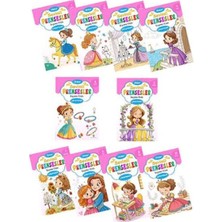 Afrodit AVM Sevimli Prensesler Boyama Kitabı Çıkartmalı (10 Set)