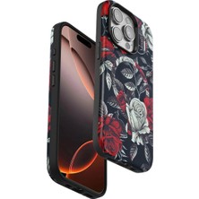 Wovna Onegif Iphone 15 Pro Max Flower Series Magsafe Kapak - Siyah