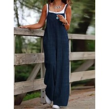 Sidelya Concept Kadın Askılı Yandan Fermuarlı Geniş Paçalı Valencia Tulum