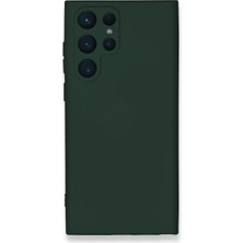 Afrodit AVM Galaxy S23 Ultra Kılıf Nano Içi Kadife - Koyu Yeşil